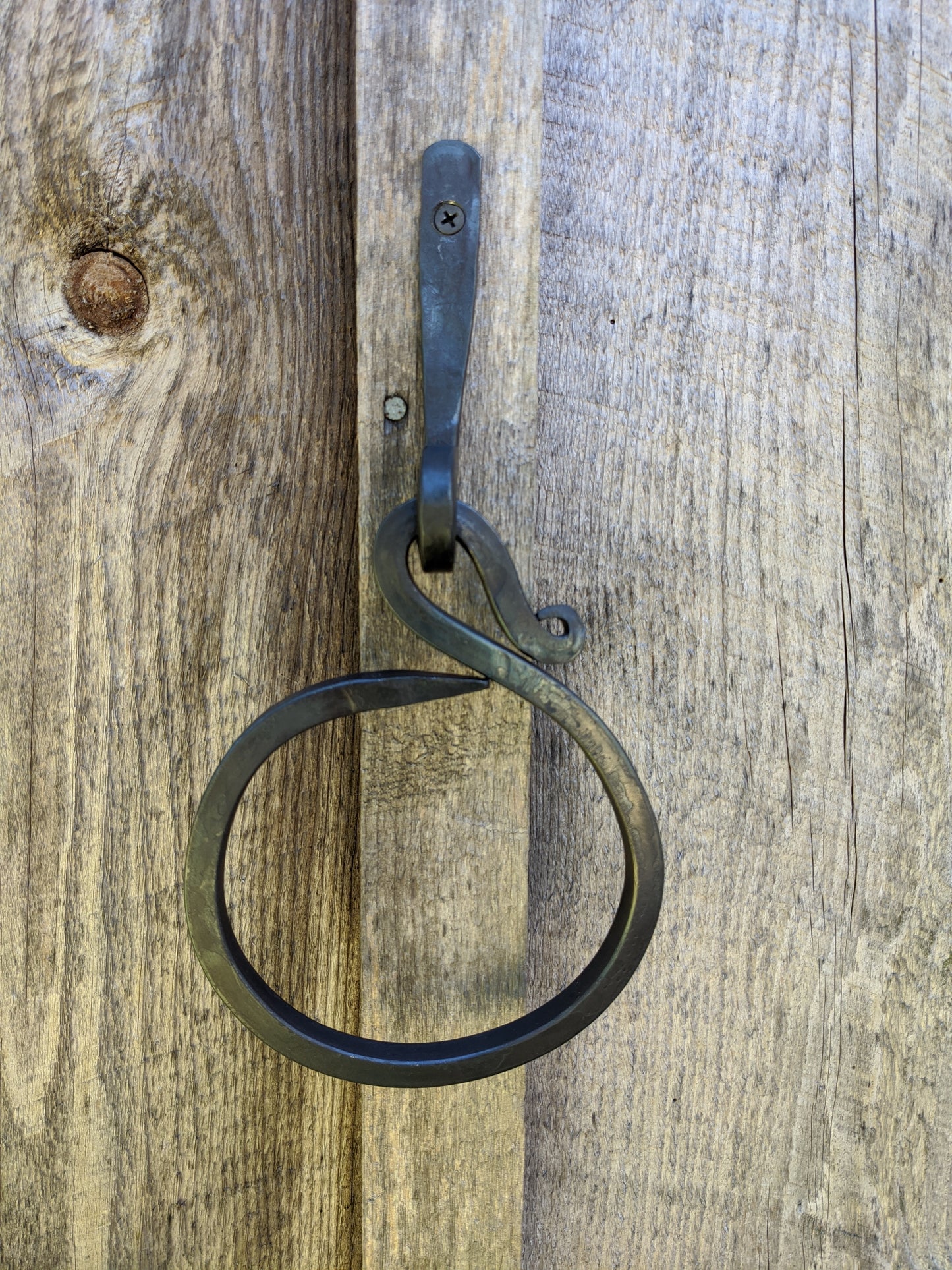 Hand Forged Bathroom Set-Towel Holder and Toilet Paper Holder