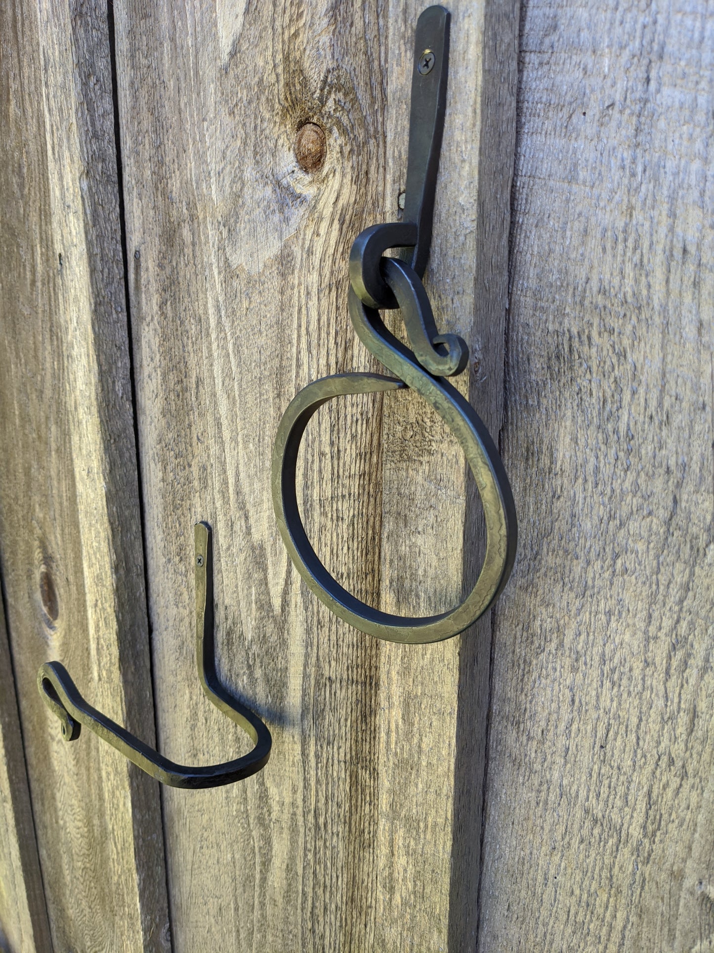 Hand Forged Bathroom Set-Towel Holder and Toilet Paper Holder
