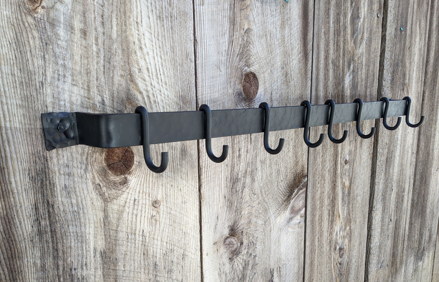 36" Hand Forged Hammer Finish Pot Rack