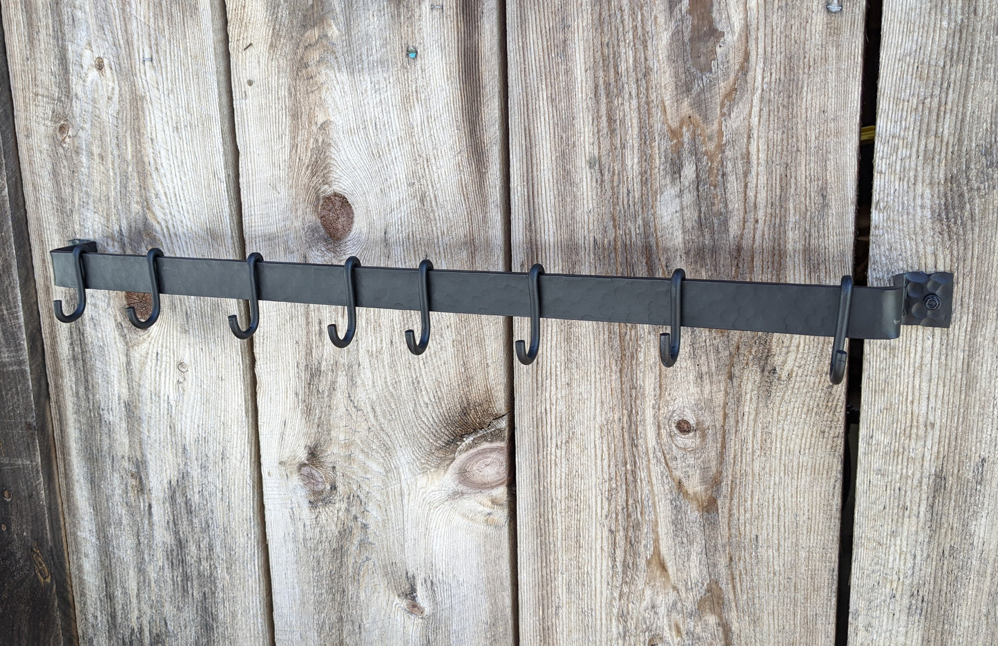 36" Hand Forged Hammer Finish Pot Rack