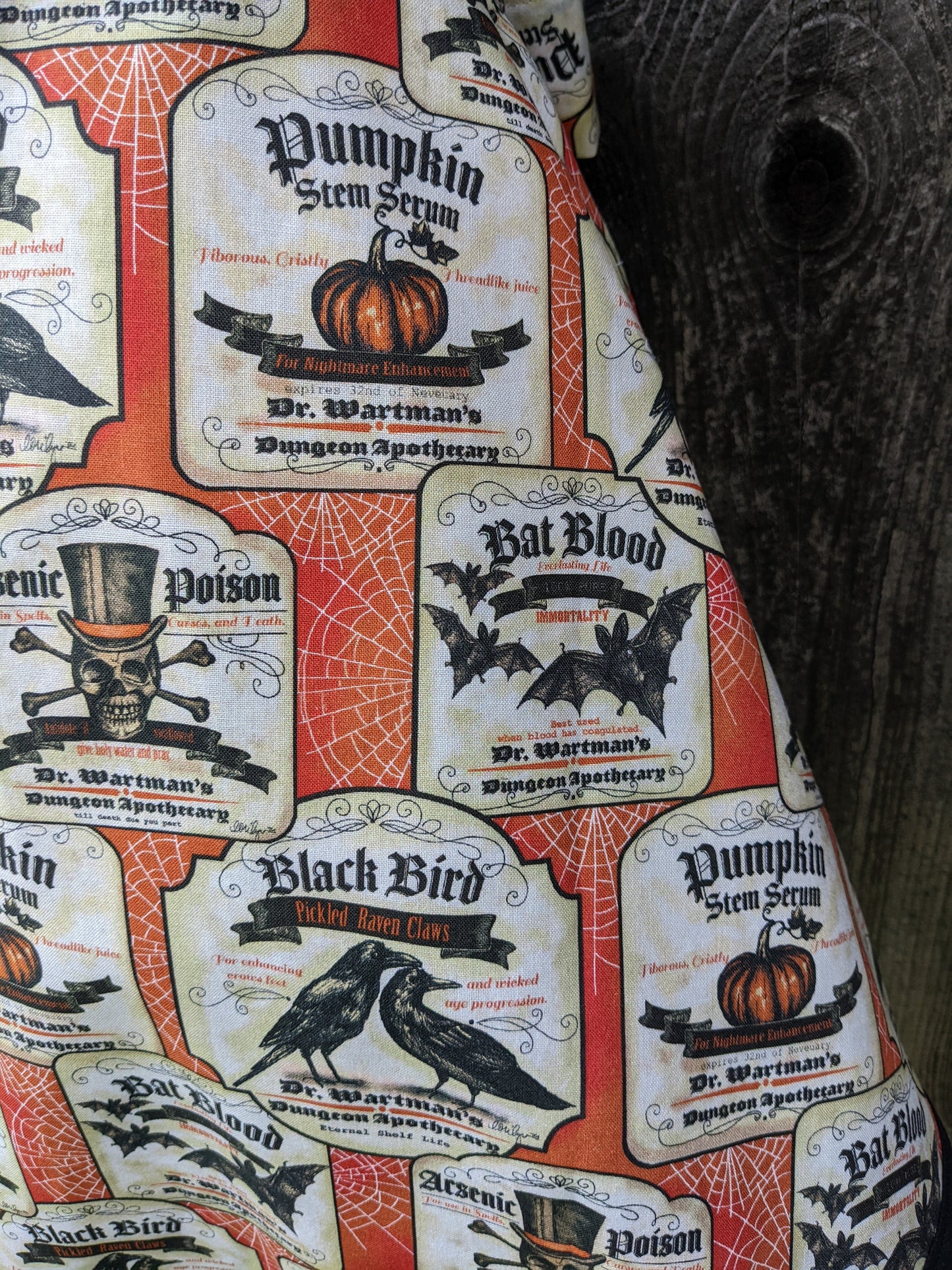 Vintage Apothecary Halloween Full Apron
