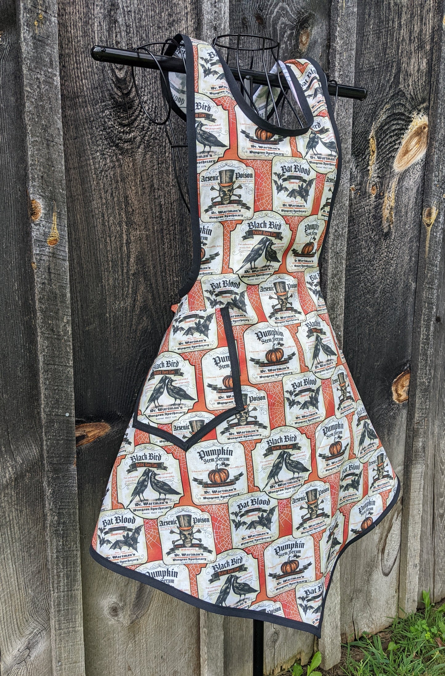 Vintage Apothecary Halloween Full Apron