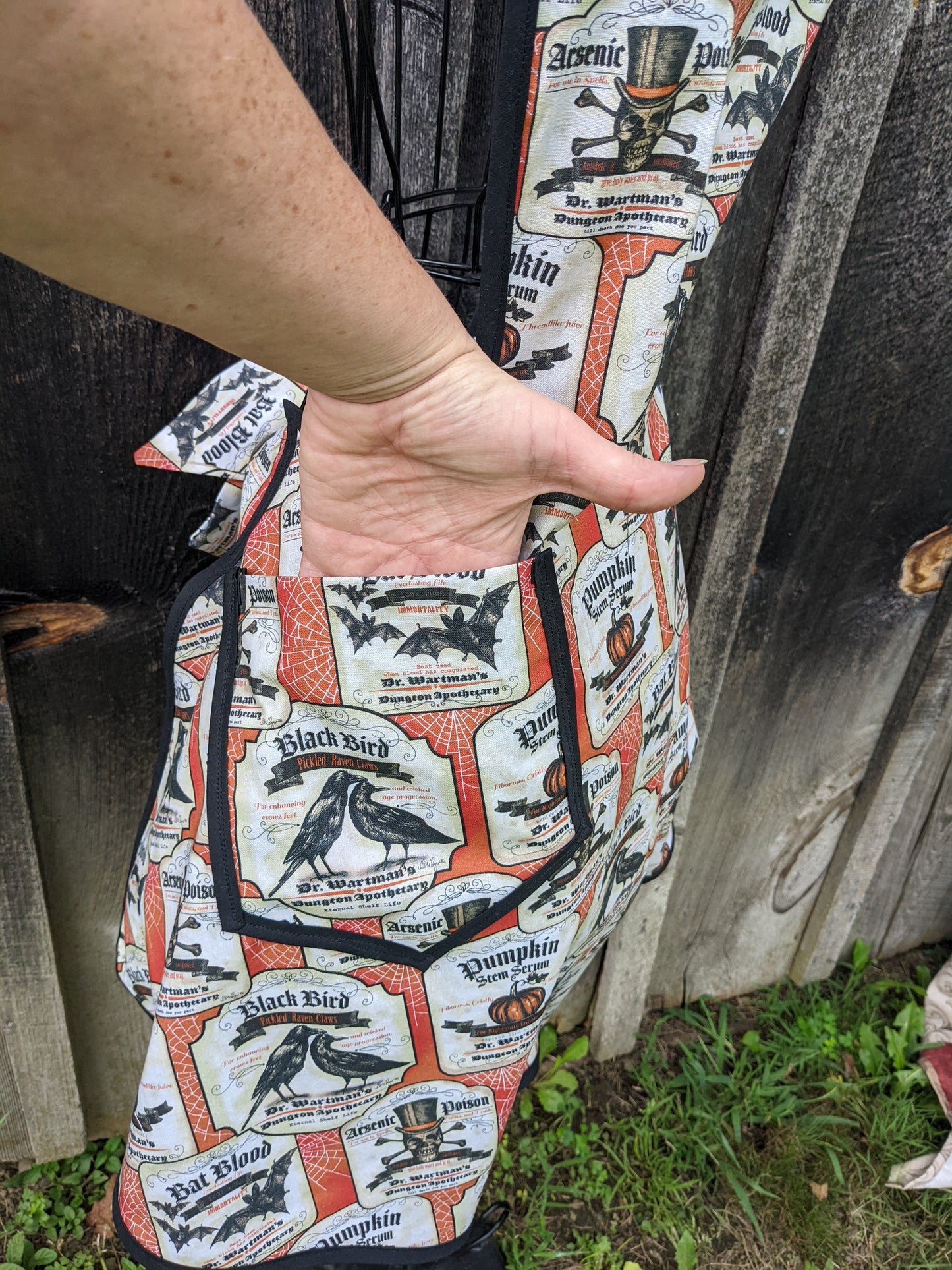 Vintage Apothecary Halloween Full Apron