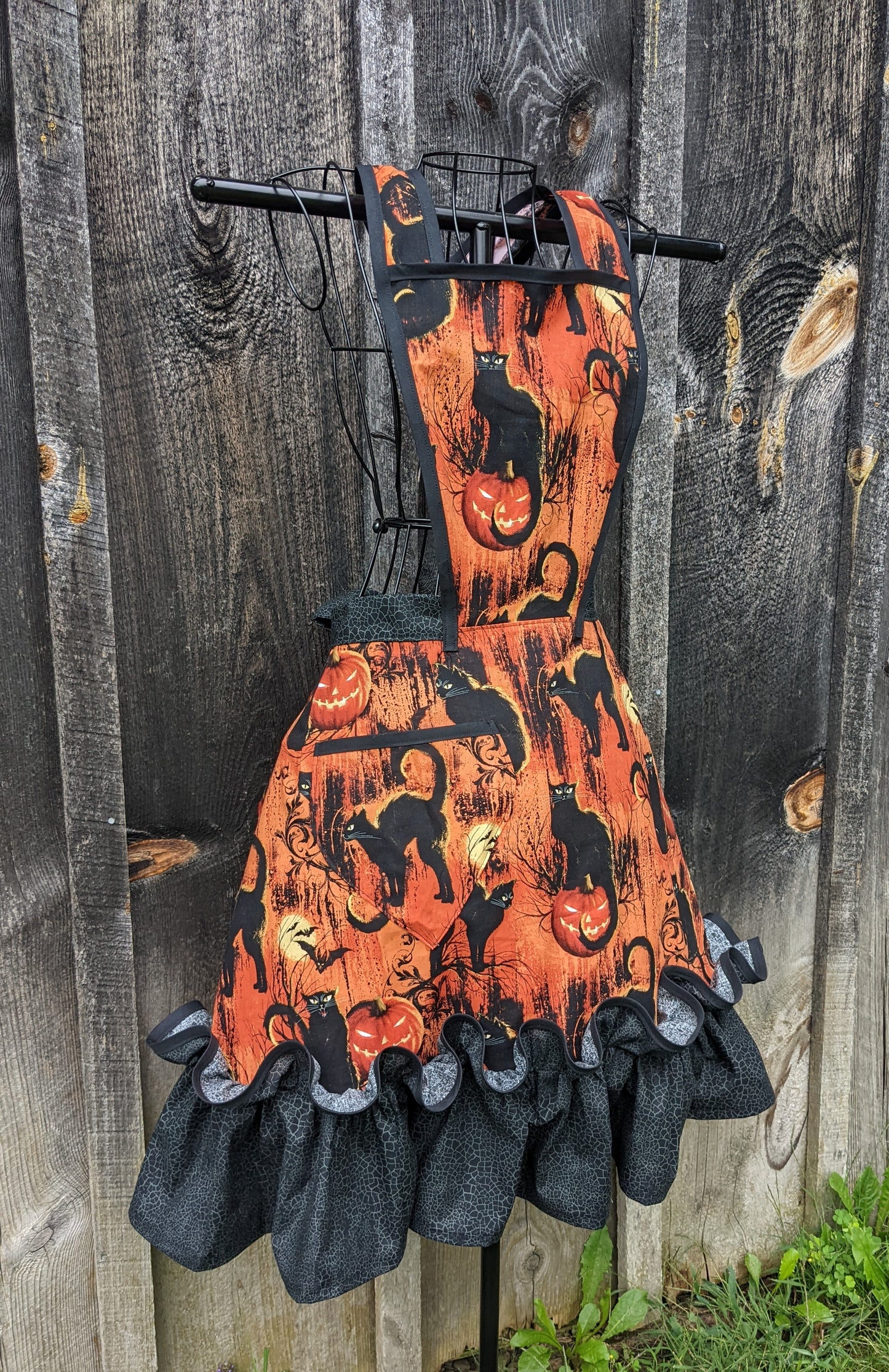 Black Cats Vintage Inspired Apron