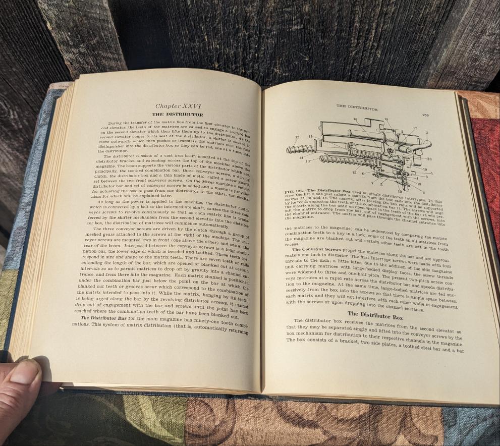 First Edition 1929 Intertype Manual for Antique Printing Press