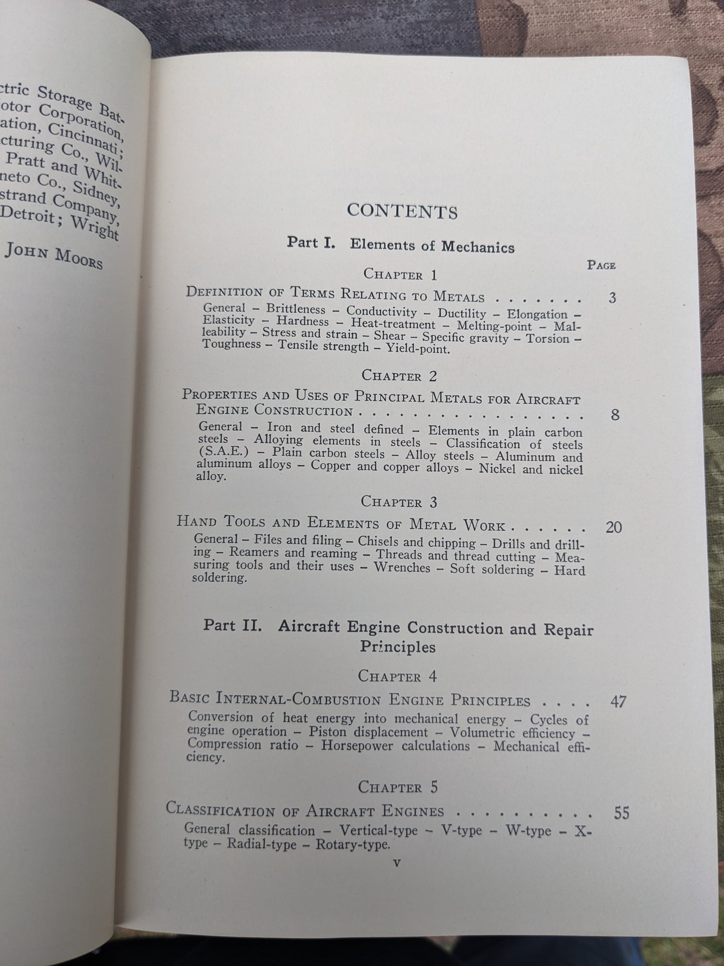 Aircraft Engine Mechanics Manual by C. John Moors, 1940 edition