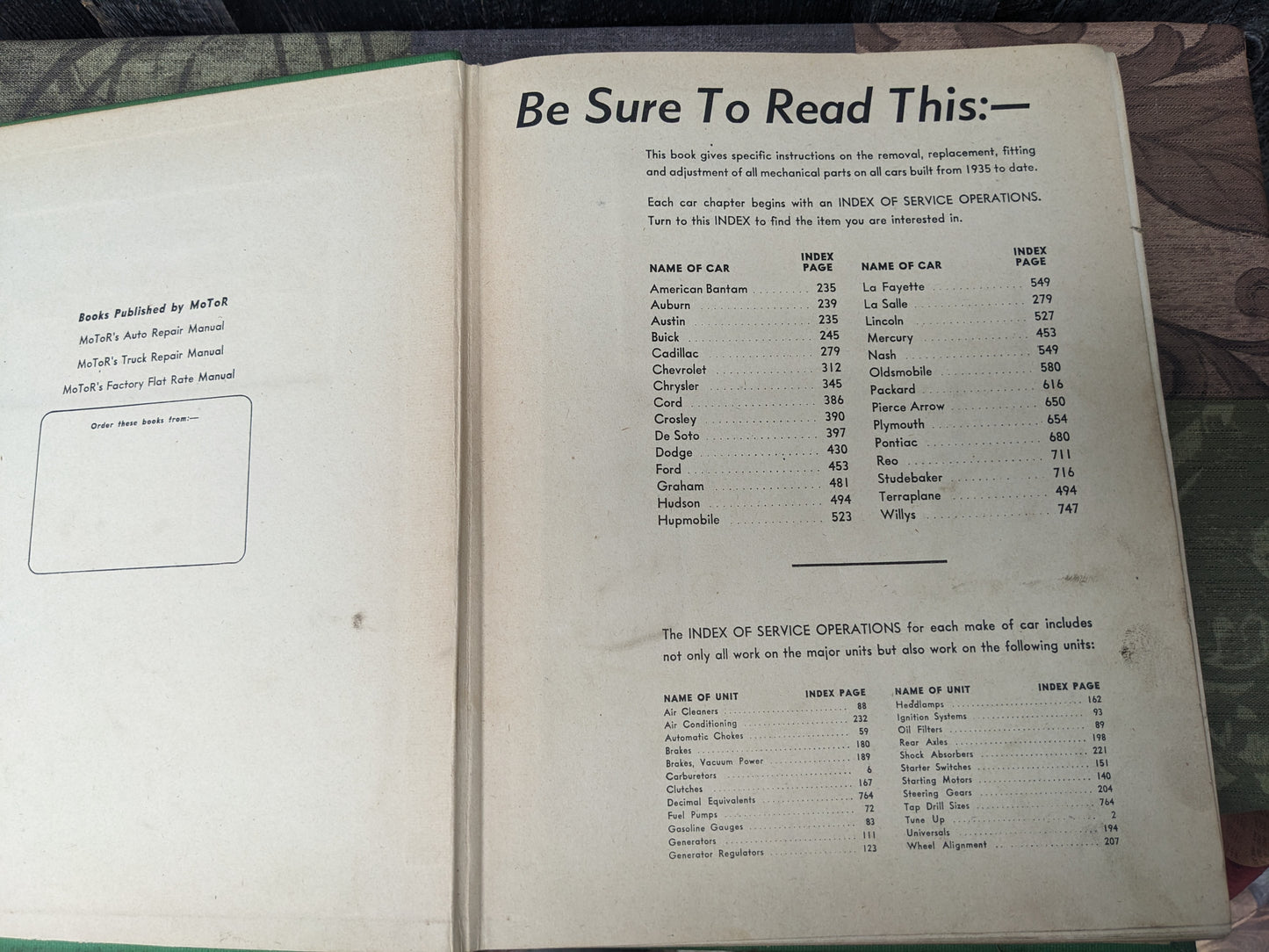 Motor's Auto Repair Manual, Eighth Edition, 1944