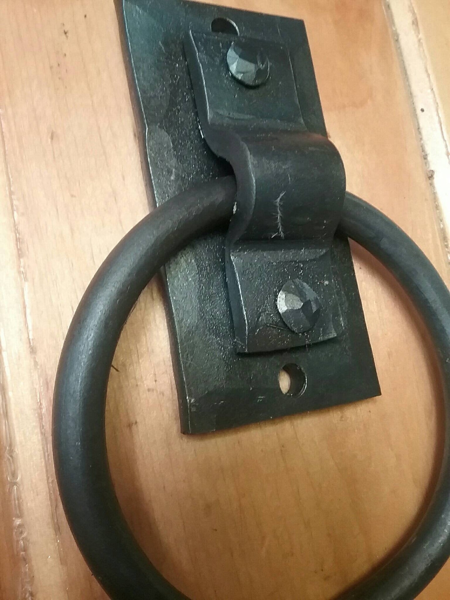 Set of 2 Hand Forged Brazed Ring Handles
