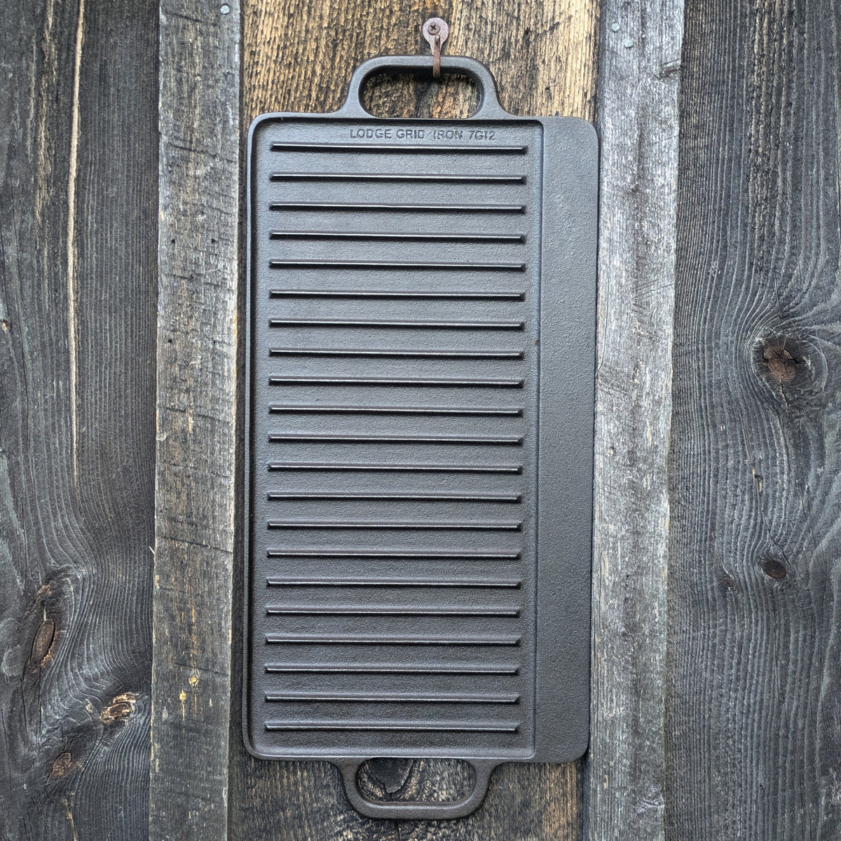 Vintage Lodge Cast Iron Reversible Griddle Grill 7G12