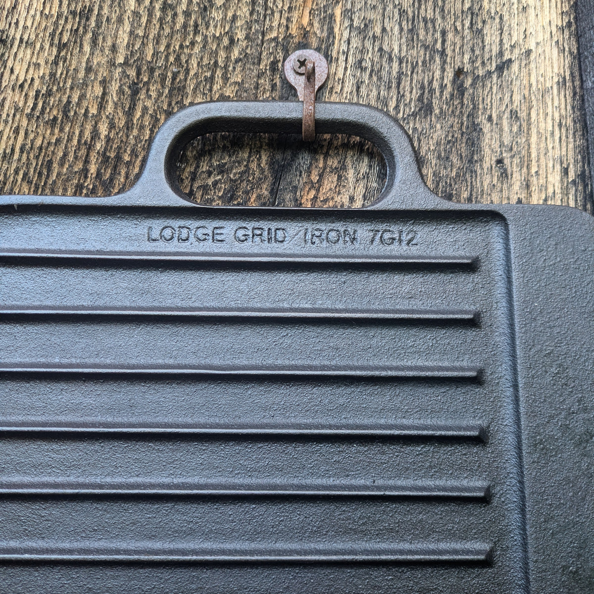 Vintage Lodge Cast Iron Reversible Griddle Grill 7G12