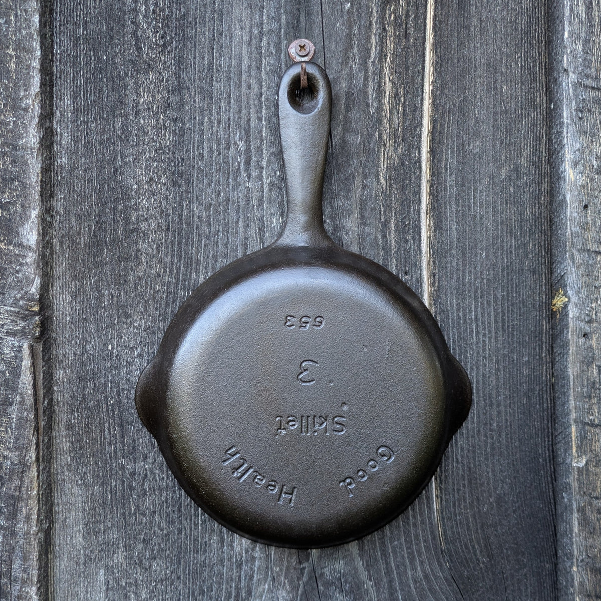 Vintage Good Health by Griswold #3 Cast Iron Skillet 653