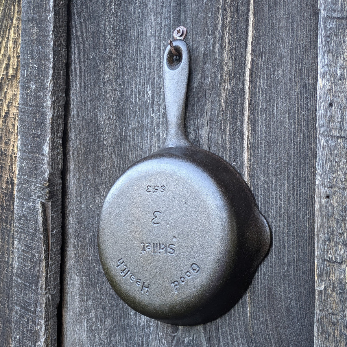 Vintage Good Health by Griswold #3 Cast Iron Skillet 653