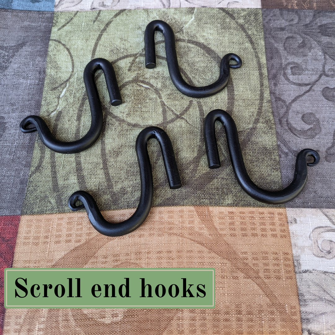 Extra Scroll Hooks for Pot Racks- Set of 4