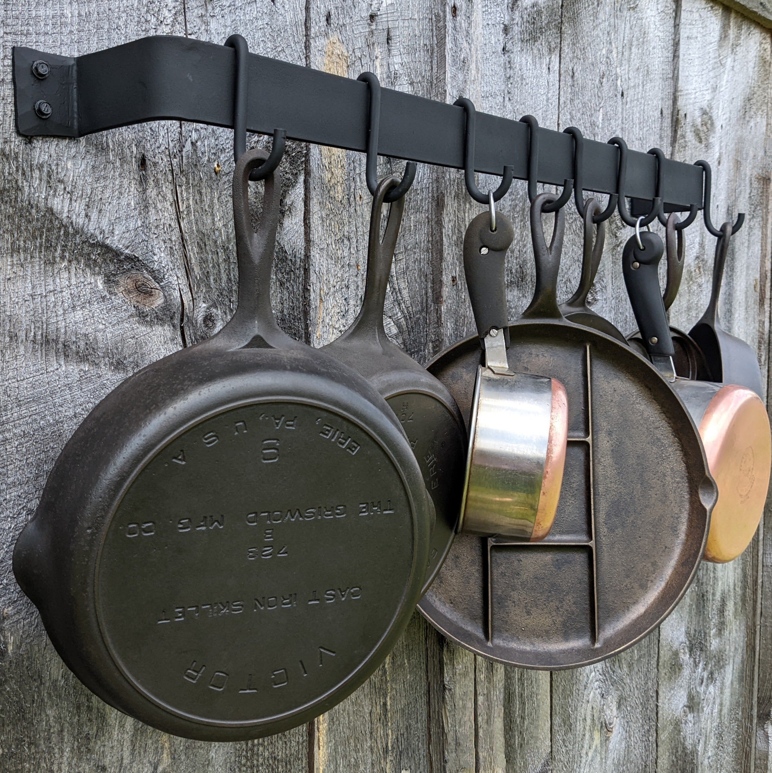 Hand forged pot rack sale