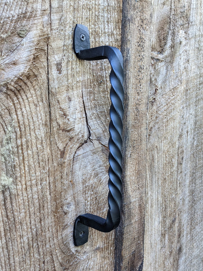 Single Twisted Hand Forged Handle or Door Pull