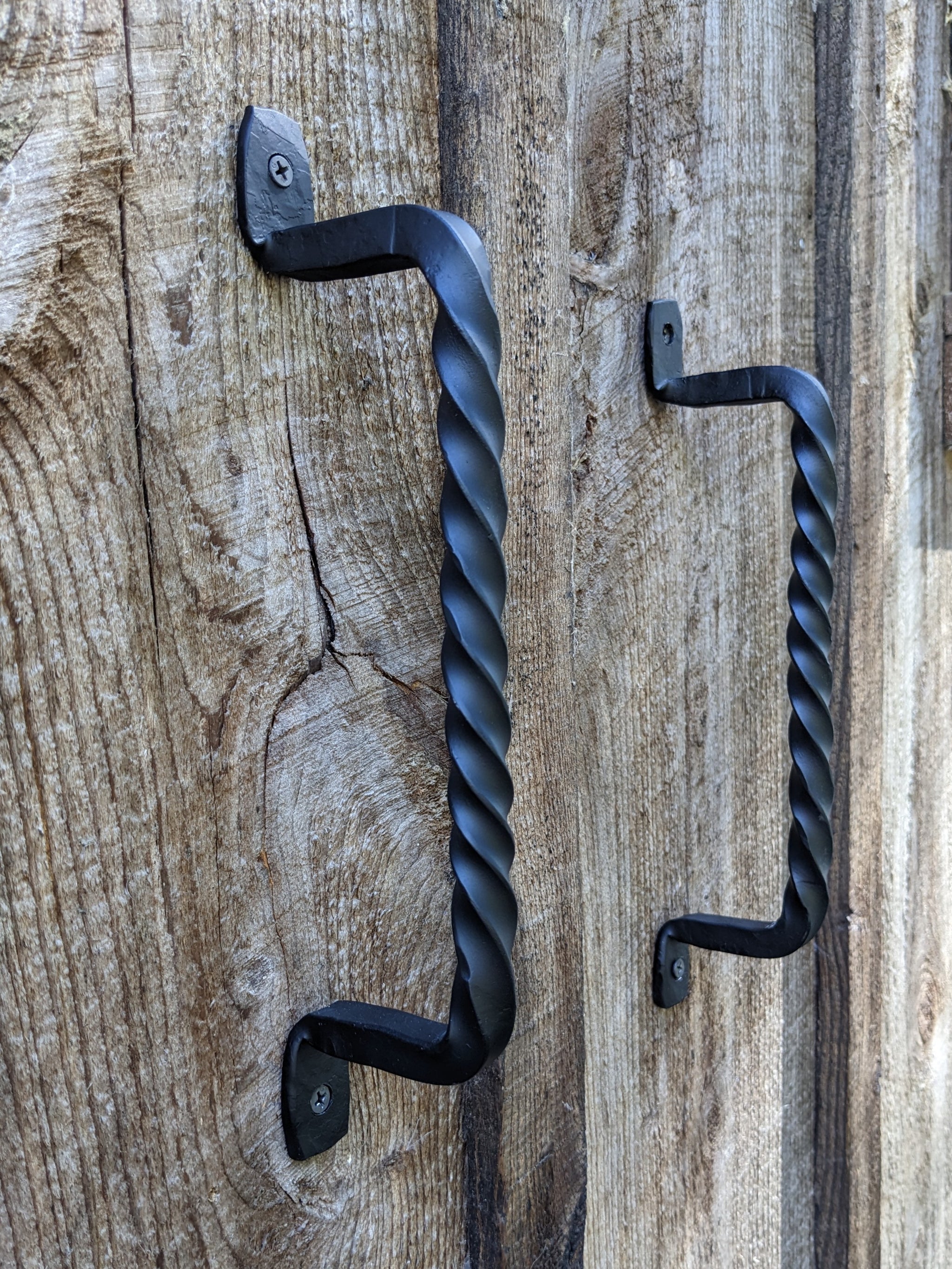 Set of 2 Twisted Hand Forged Handles – The Forge at Pleasant Valley Farm