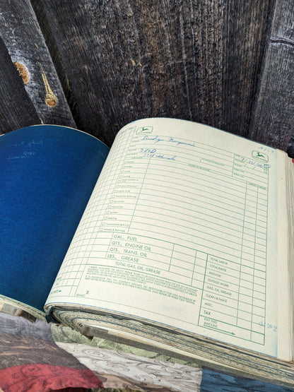 John Deere Tractor Repair Receipt Book from the 1960's