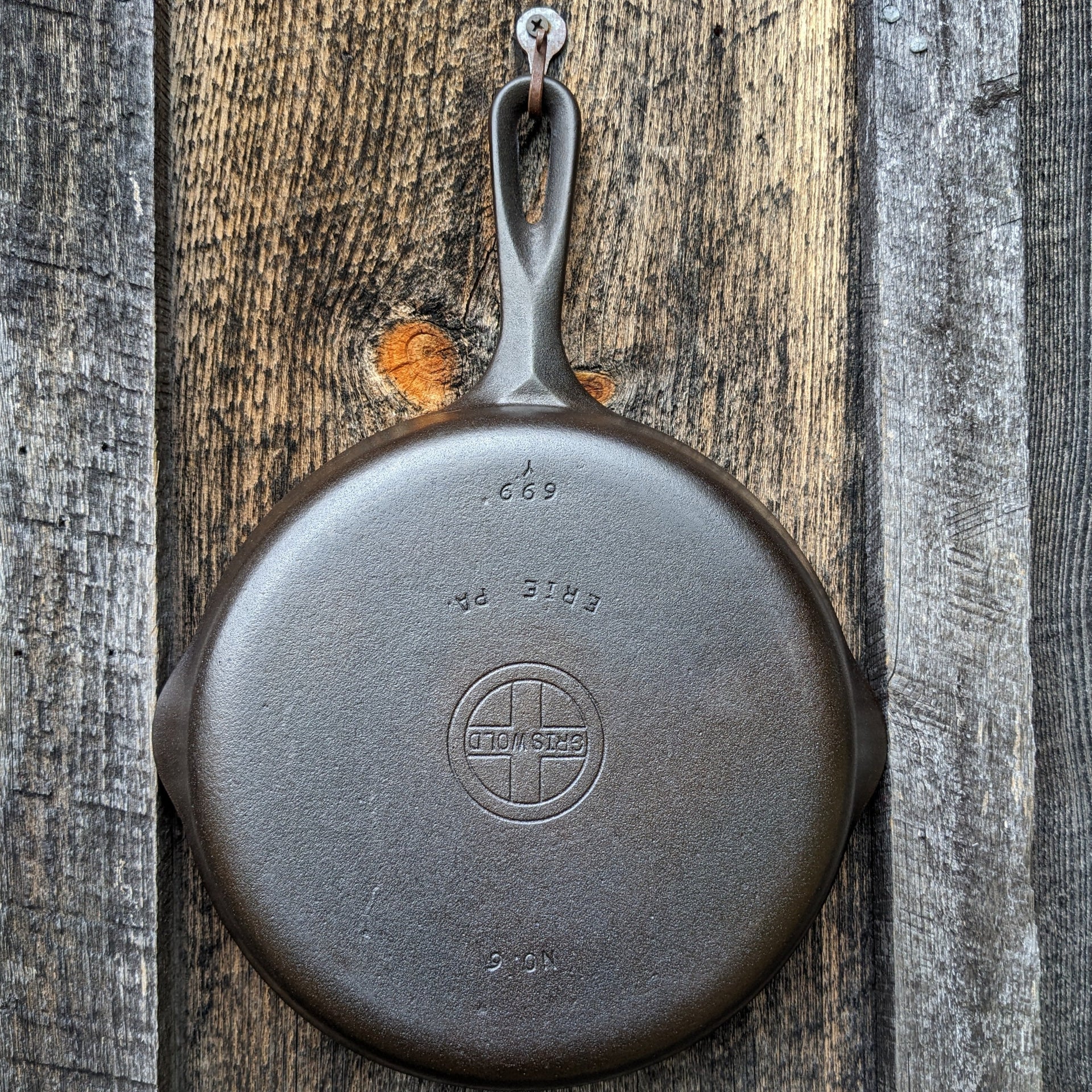 1920s Griswold # 3 Cast Iron Skillet 709, Large Block Logo