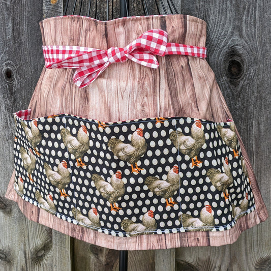 Crazy for Chickens Vintage Inspired Farmhouse Egg Apron