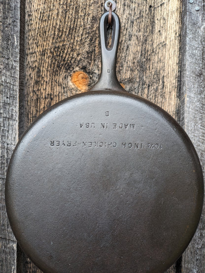 Vintage Unmarked Wagner Ware Deep Skillet Chicken Fryer #8 Cast Iron Skillet