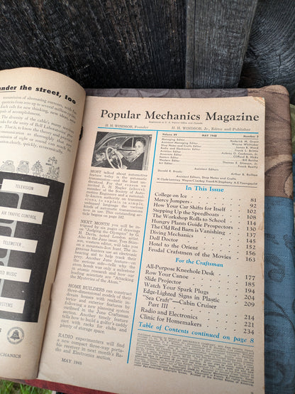 3 Popular Science and Popular Mechanics Magazines, 1940's