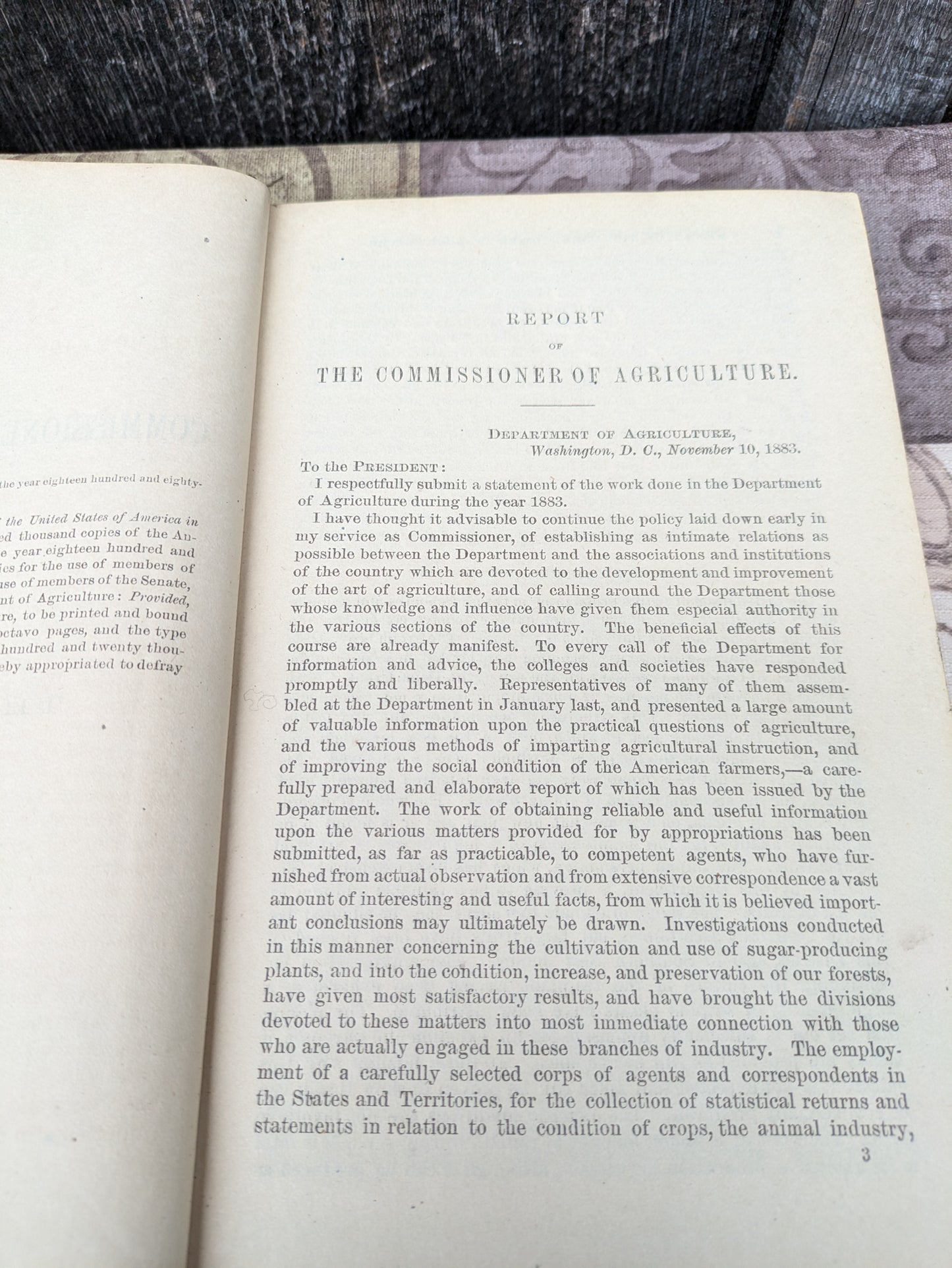 Antique 1883 USDA Report of the United States Secretary of Agriculture