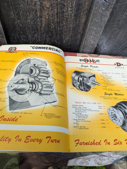 3 Vintage Commercial Shearing & Stamping Catalogs- Hydraulic Valves, Cylinders, Pumps and Motors