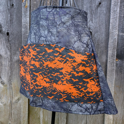 Spooky Bats Vintage Inspired Half Apron with Pockets