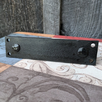 Single Hand Forged 6.25" Twisted Handle with Sturdy Backplate