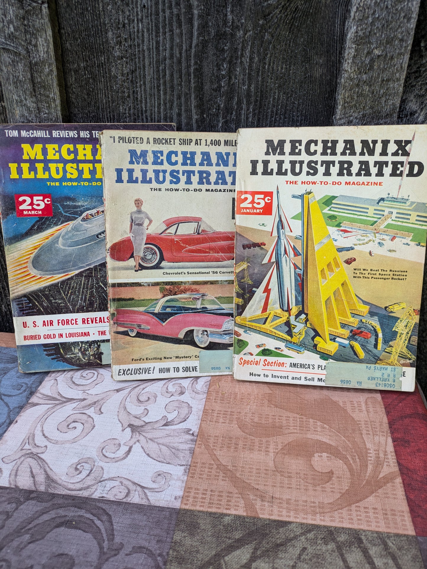 Set of 11 Vintage Mechanix Illustrated Magazines from 1956