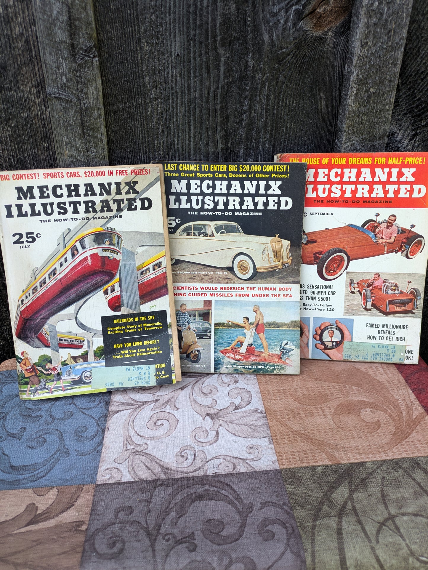 Set of 11 Vintage Mechanix Illustrated Magazines from 1956