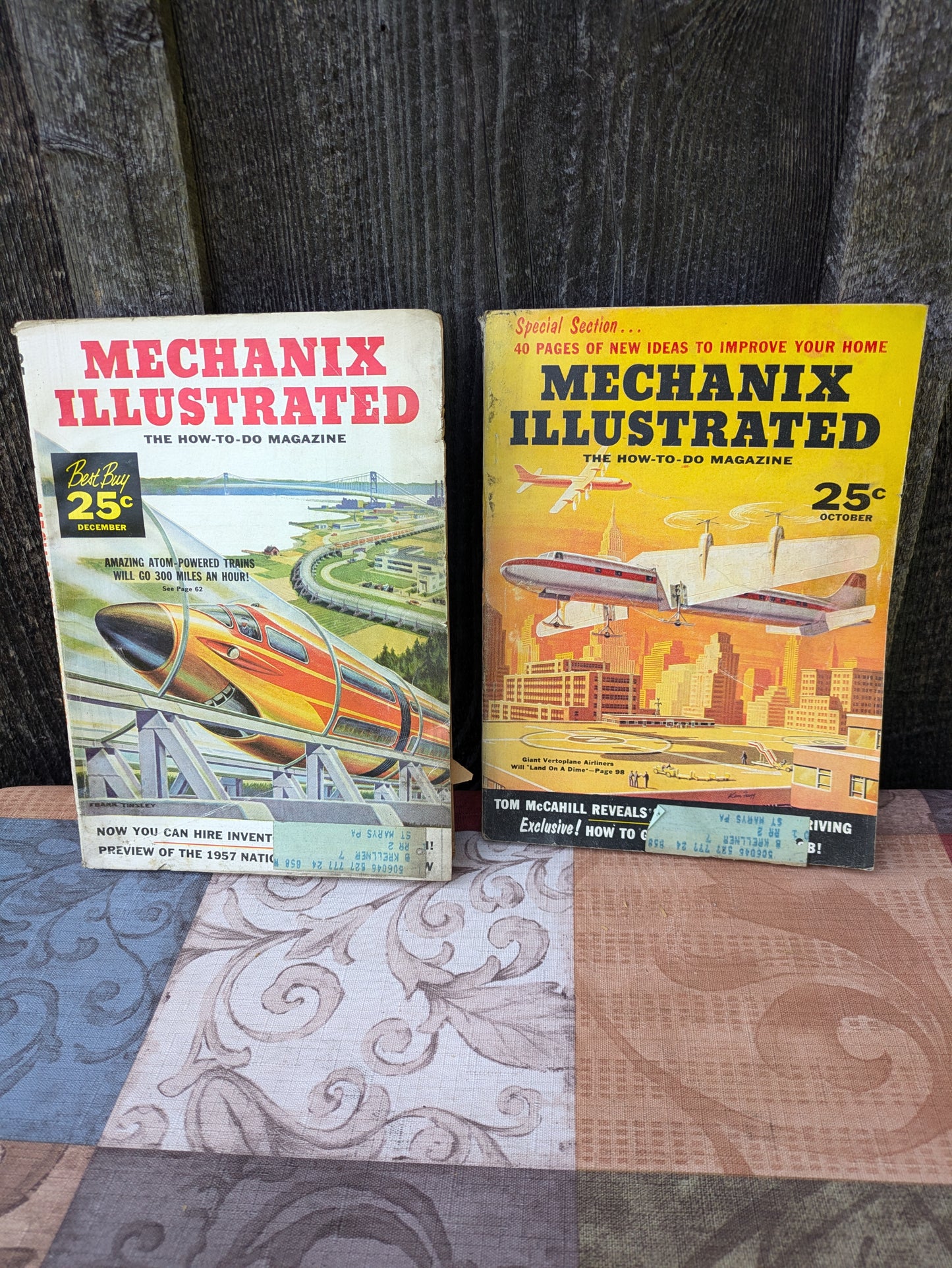 Set of 11 Vintage Mechanix Illustrated Magazines from 1956