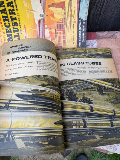 Set of 11 Vintage Mechanix Illustrated Magazines from 1956