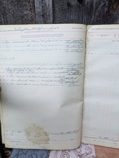 Eshbaugh Brothers Coal Mine Safety Record Book