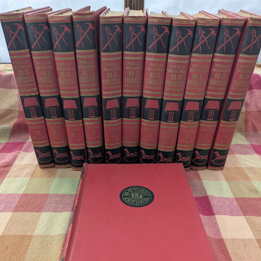 Vintage 1955 Popular Mechanics DIY Encyclopedia, Complete 12 Volume Set