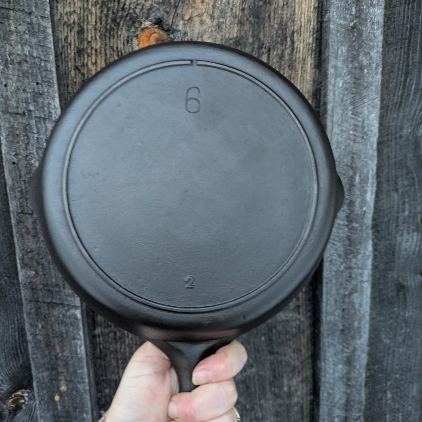 Vintage Single Notch Lodge #6 Cast Iron Skillet