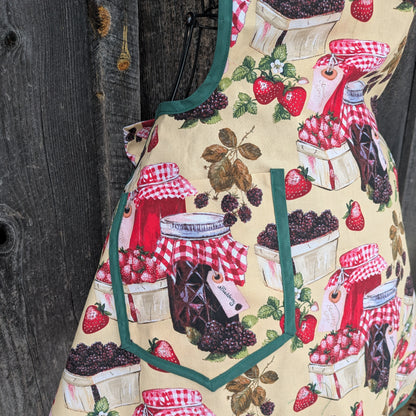 Vintage Inspired Berry Good Full Apron with Pocket