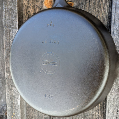 Vintage Griswold #8 Cast Iron Skillet with Late Handle 704 F