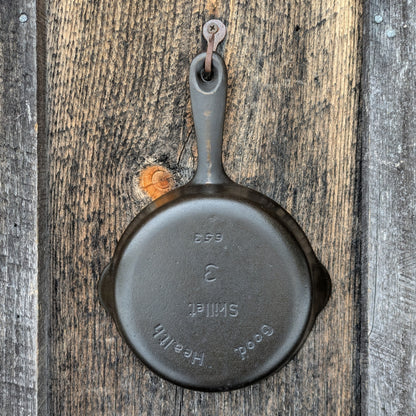 Vintage Good Health by Griswold #3 Cast Iron Skillet 653