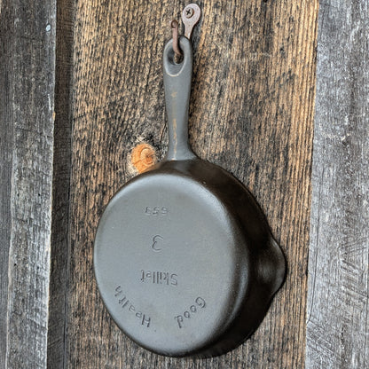 Vintage Good Health by Griswold #3 Cast Iron Skillet 653