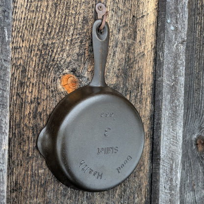 Vintage Good Health by Griswold #3 Cast Iron Skillet 653