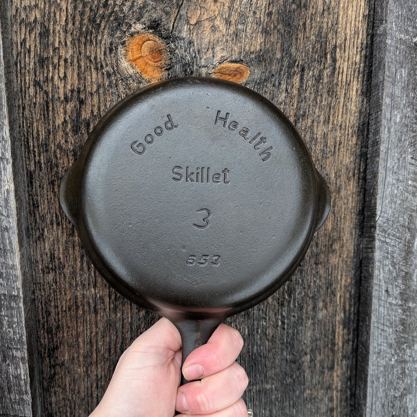 Vintage Good Health by Griswold #3 Cast Iron Skillet 653