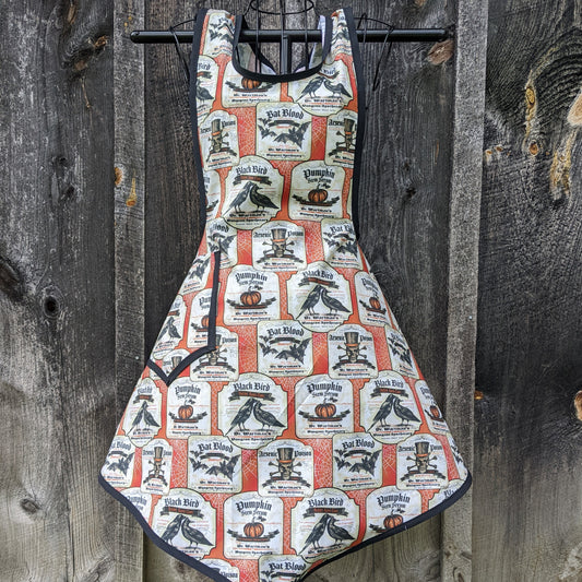 Vintage Apothecary Halloween Full Apron