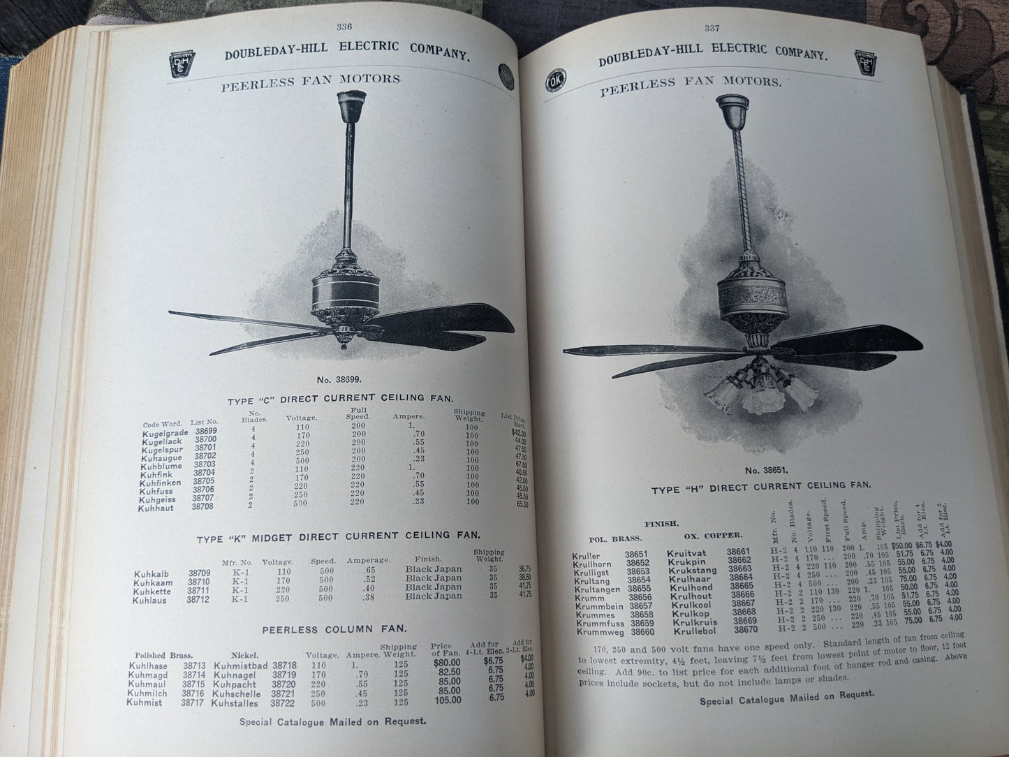 Antique Doubleday-Hill Electric Company Catalog #5, 1914