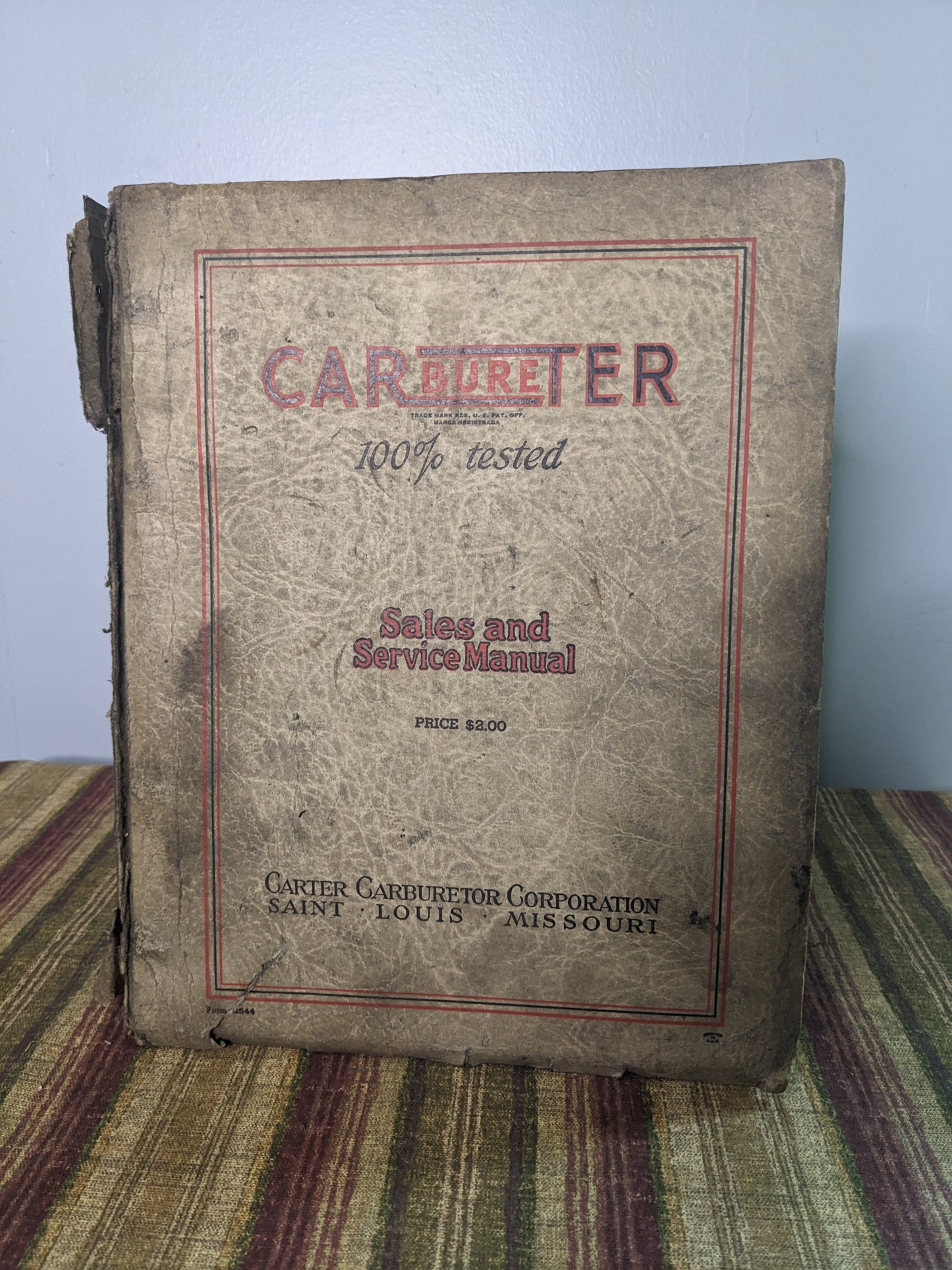 1952 Carter Carburetor Sales & Service Manual