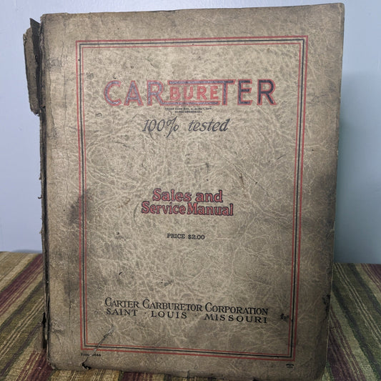 1952 Carter Carburetor Sales & Service Manual
