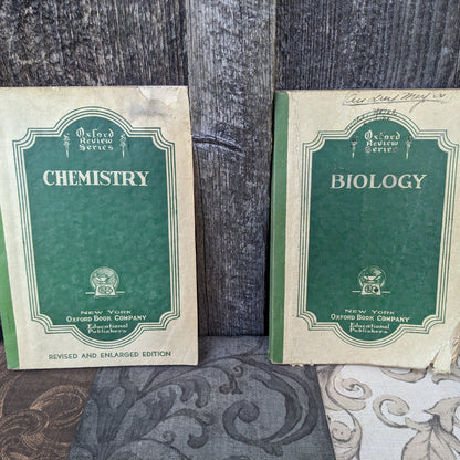 Oxford Review Series Textbooks- Vintage  Biology and Chemistry Books