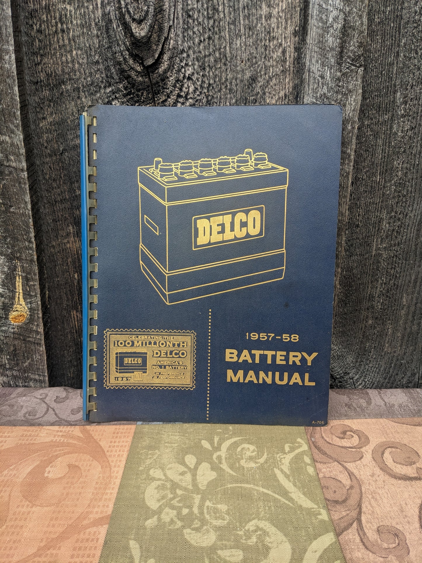 Vintage Delco Battery Dealer Manual and Poster, 1957-1958