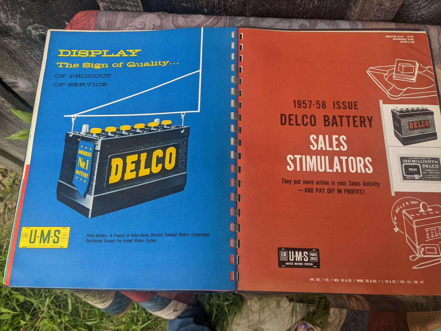 Vintage Delco Battery Dealer Manual and Poster, 1957-1958