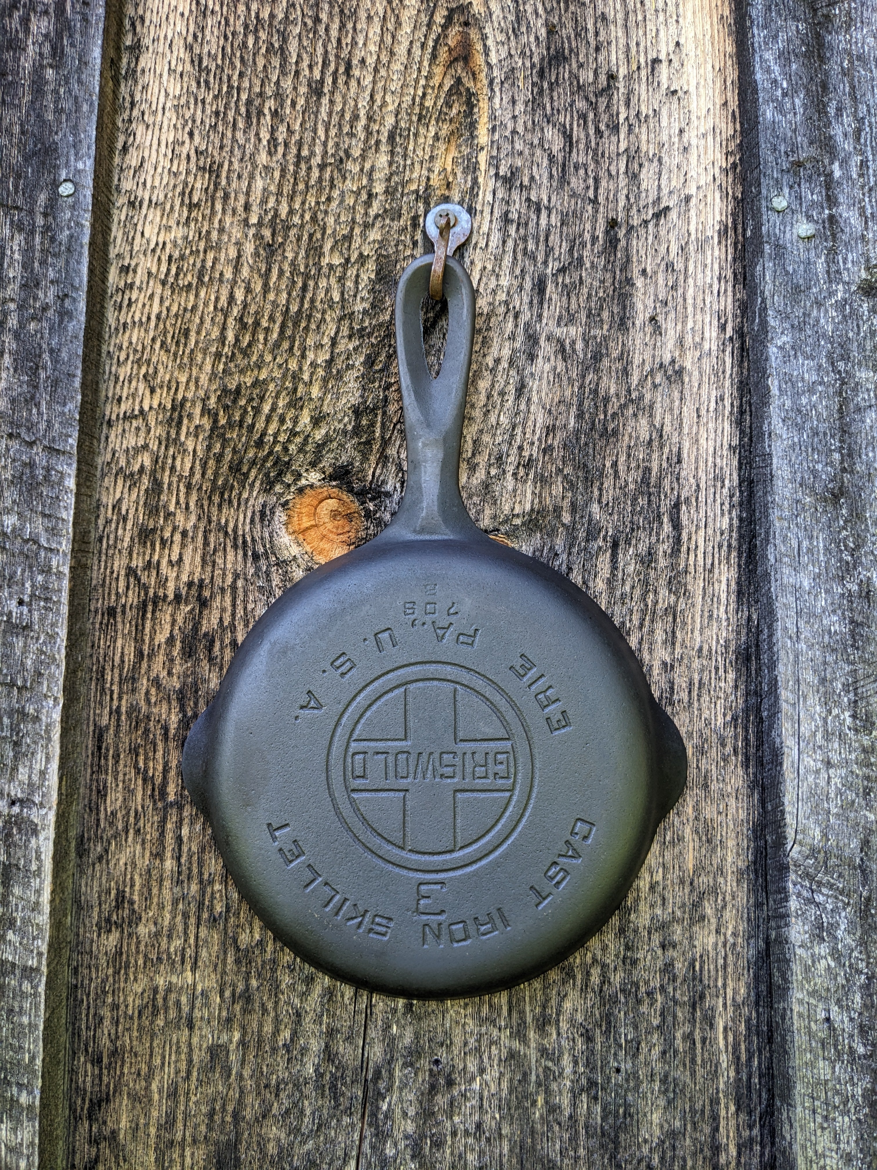 Vintage Griswold Large Block Logo #3 Cast Iron Skillet 709 B